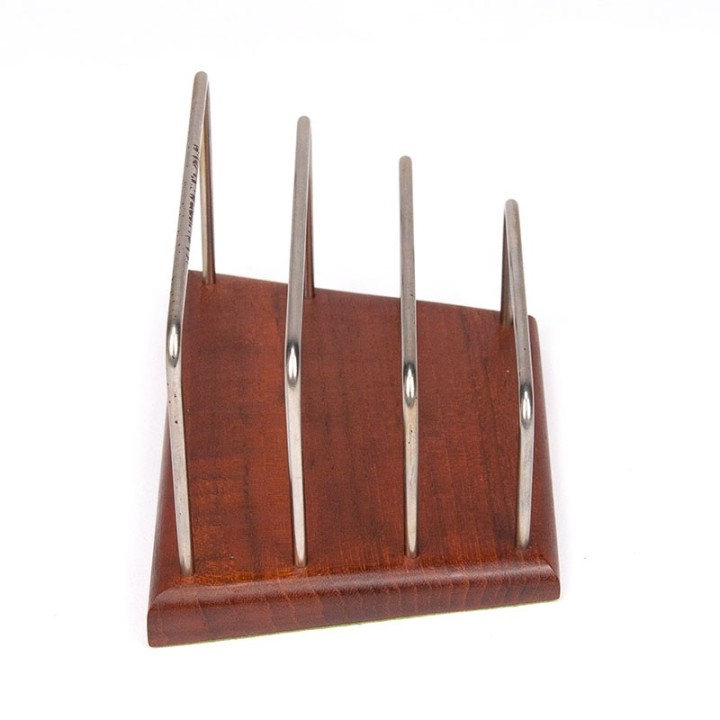 Teak met chromen vintage Deense briefhouder