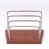 Teak with chrome vintage Danish letter holder