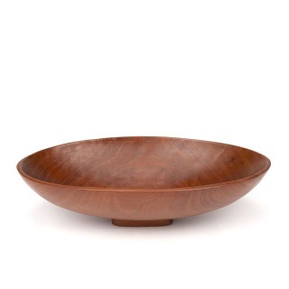 Oval model vintage teak serving bowl