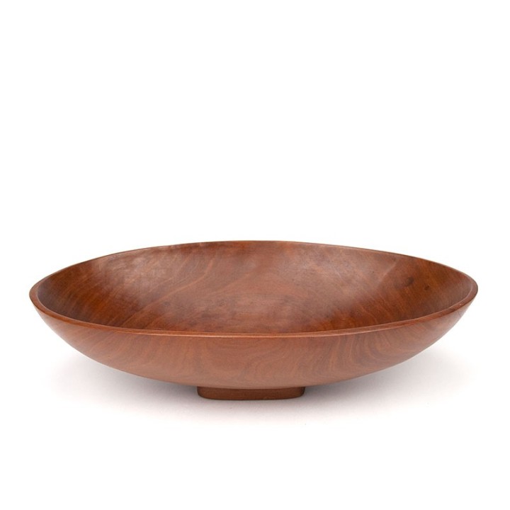 Oval model vintage teak serving bowl