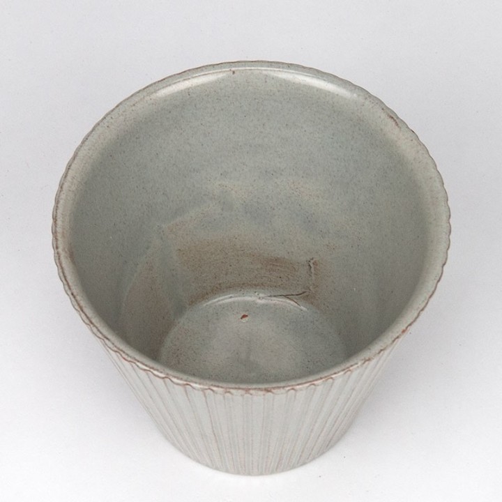 Grey vintage ADCO flower pot