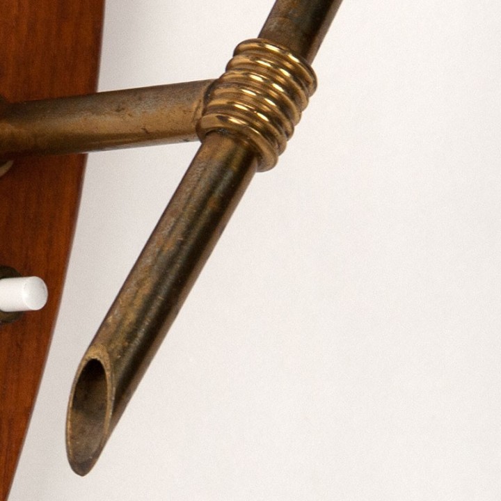 Deens wandlampje met klemkapje vintage jaren 50