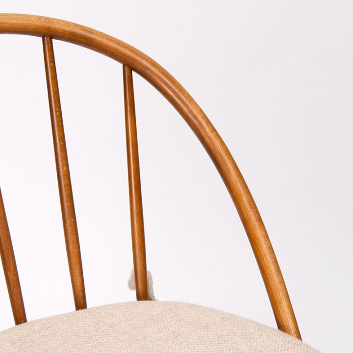 Niels Eilersen vintage slatted chair for Illum Wikkelsø