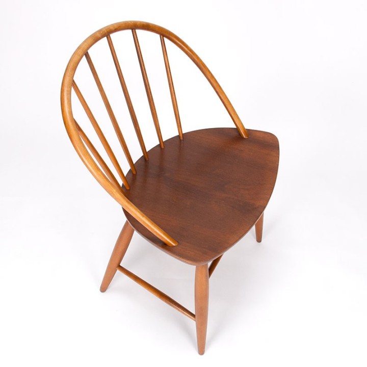 Niels Eilersen vintage slatted chair for Illum Wikkelsø