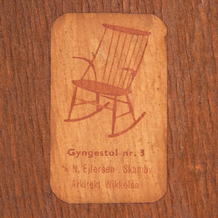 Niels Eilersen vintage slatted chair for Illum Wikkelsø