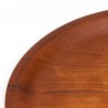 Round Danish vintage tray in teak