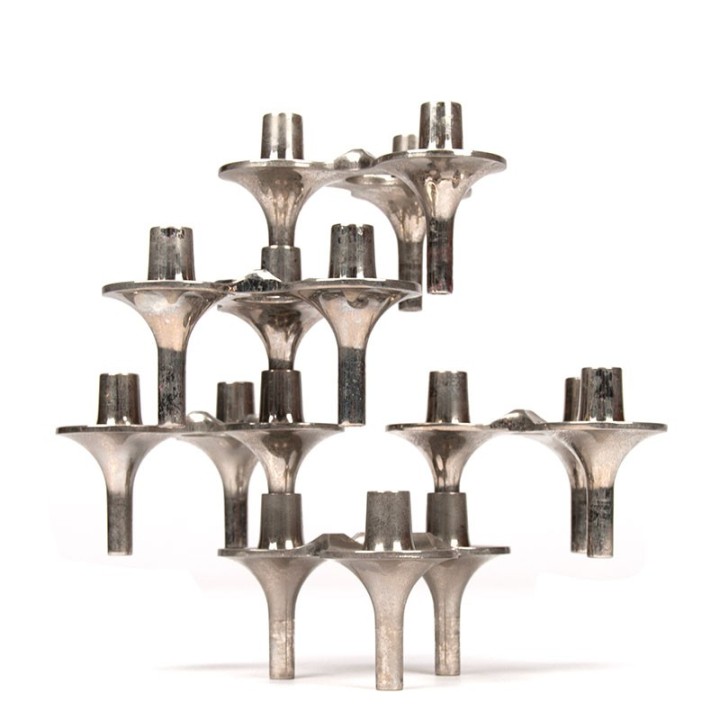 Orion set of 5 stackable vintage candlesticks design F. Nagel