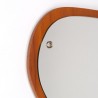 Mid-Century Danish organically shaped mirror with light