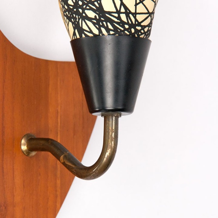 Mid-Century Danish organically shaped mirror with light