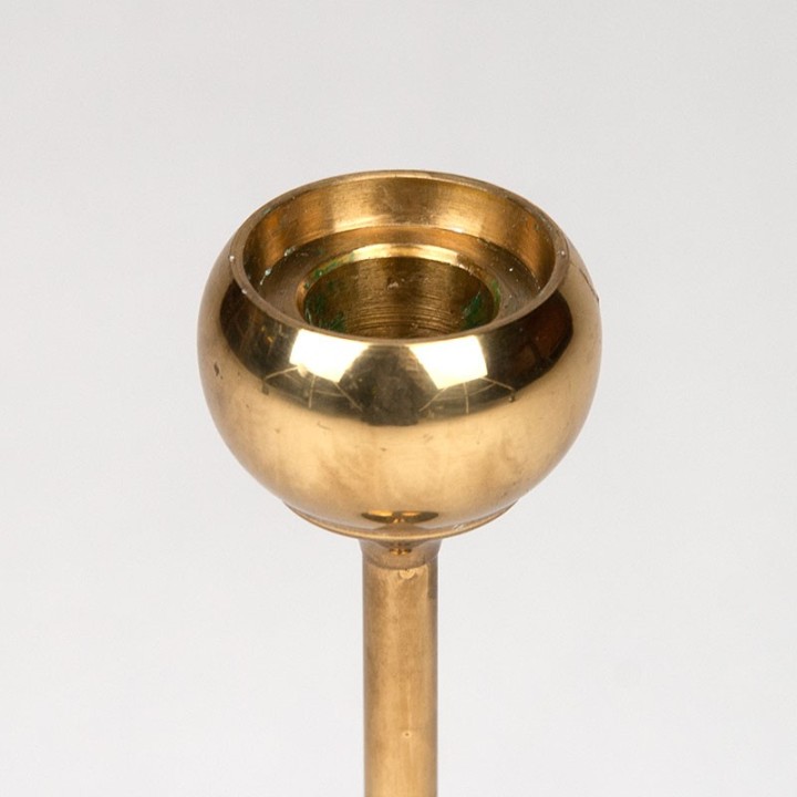 Brass Danish Mid-Century Candlestick