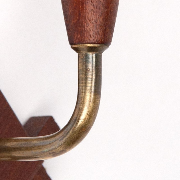 Danish teak vintage set of 2 wall lamps