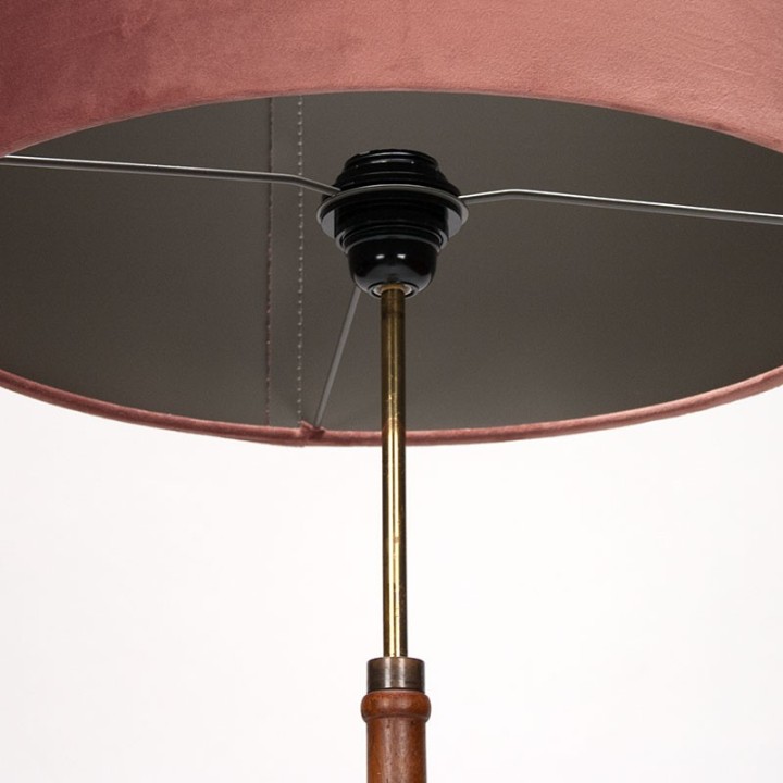 Teakhouten Mid-Century Deense vintage vloerlamp