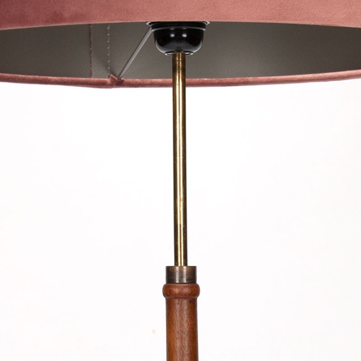 Teakhouten Mid-Century Deense vintage vloerlamp