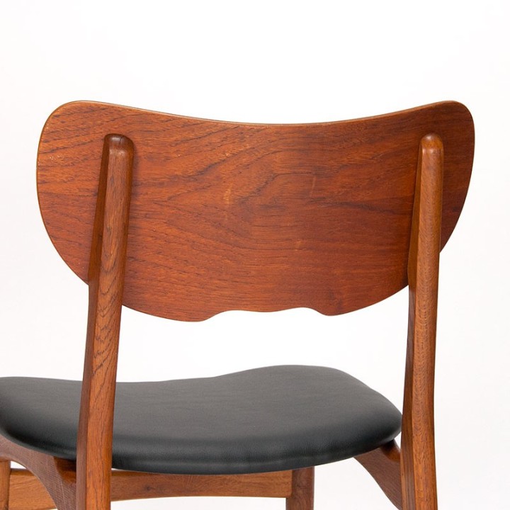 Mid-Century stoel met bijzondere vorm Deens vintage design