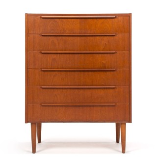 Danish chest of drawers Mid-Century vintage design in teak