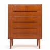 Danish chest of drawers Mid-Century vintage design in teak