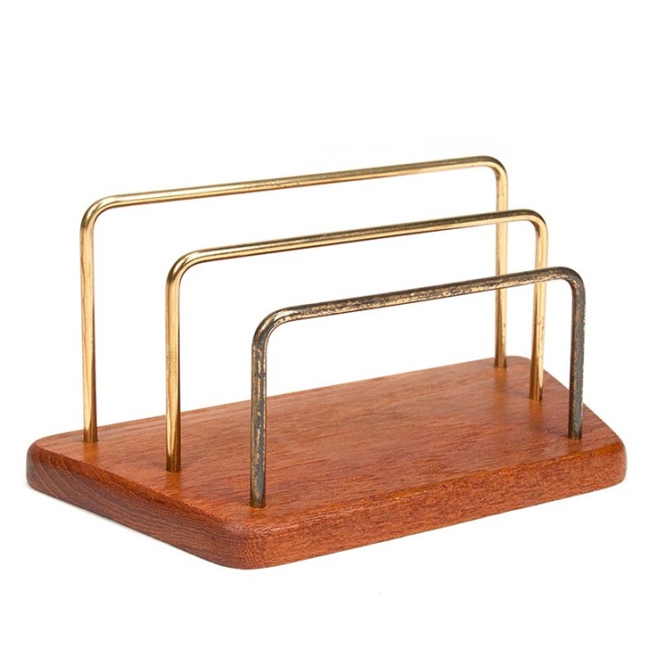 Danish teak letter holder vintage sixties model