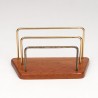 Deense teakhouten briefhouder vintage jaren zestig model