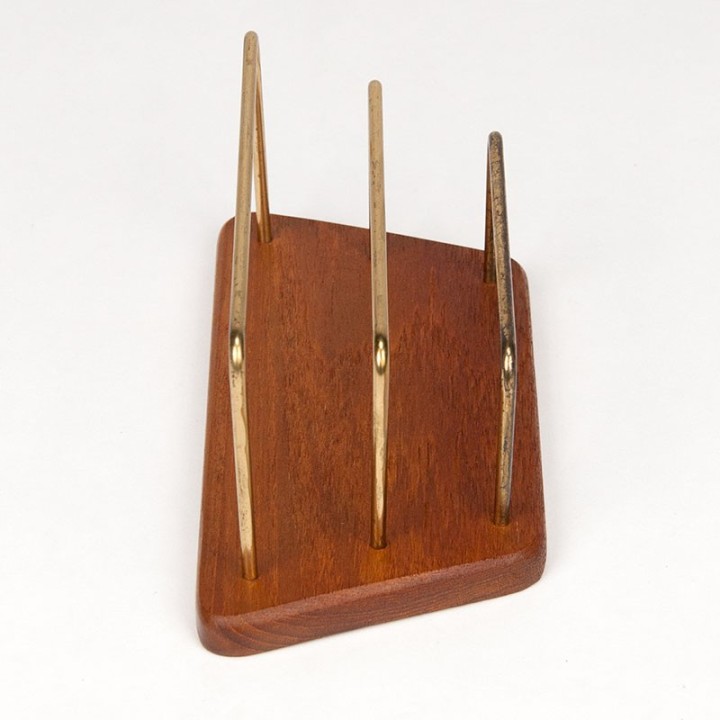 Danish teak letter holder vintage sixties model
