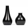 Set of 2 black miniature vases vintage Zenith and Schoonhoven