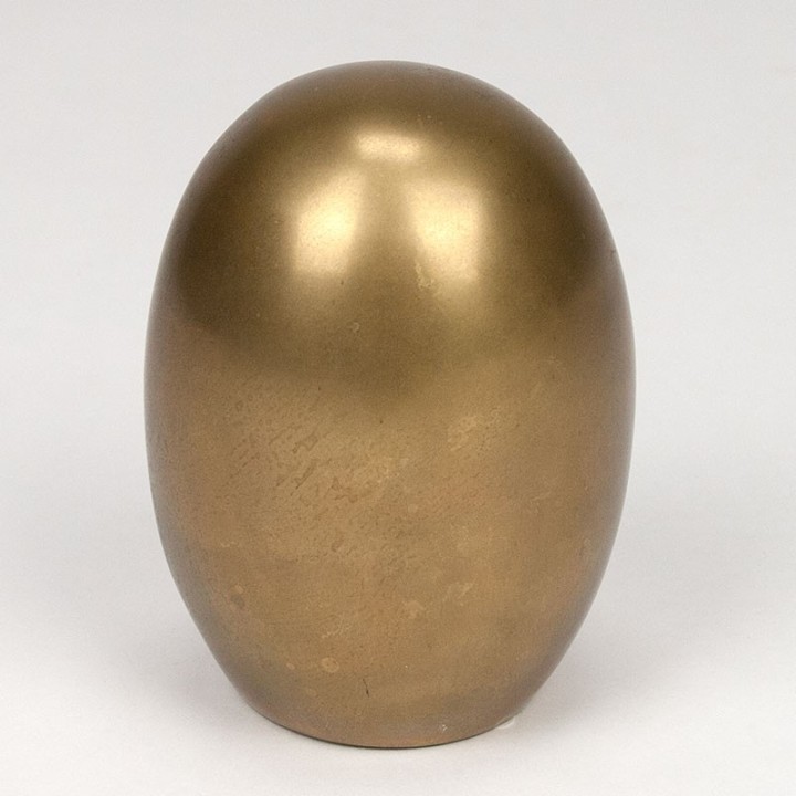 Abstractly designed Mid-Century owl in brass