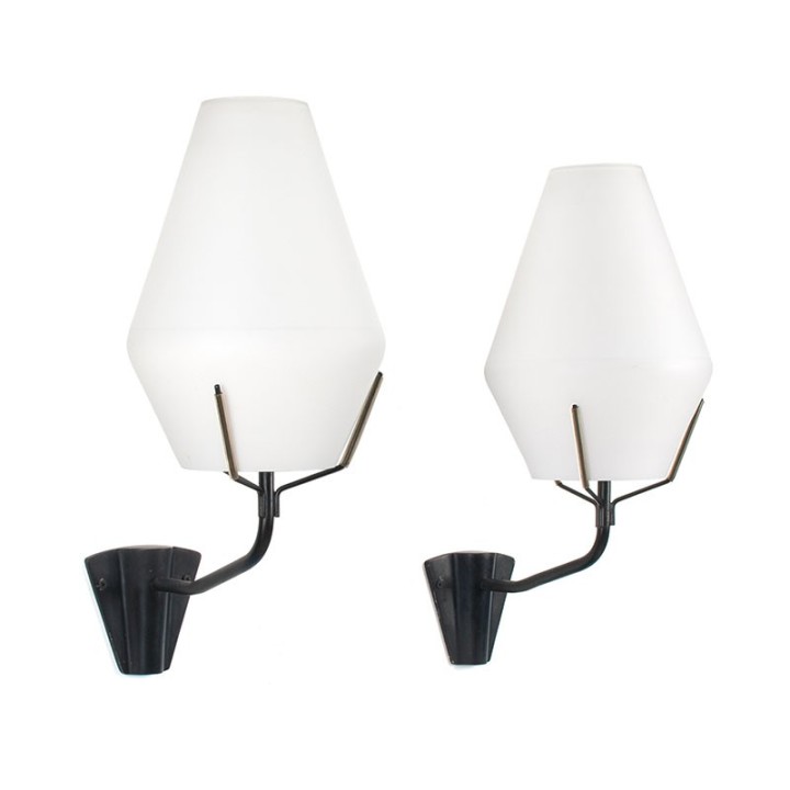 XL set Mid-Century Zweedse design wandlampen van ASEA