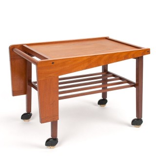 Teak Mid-Century Danish vintage Serving Trolley