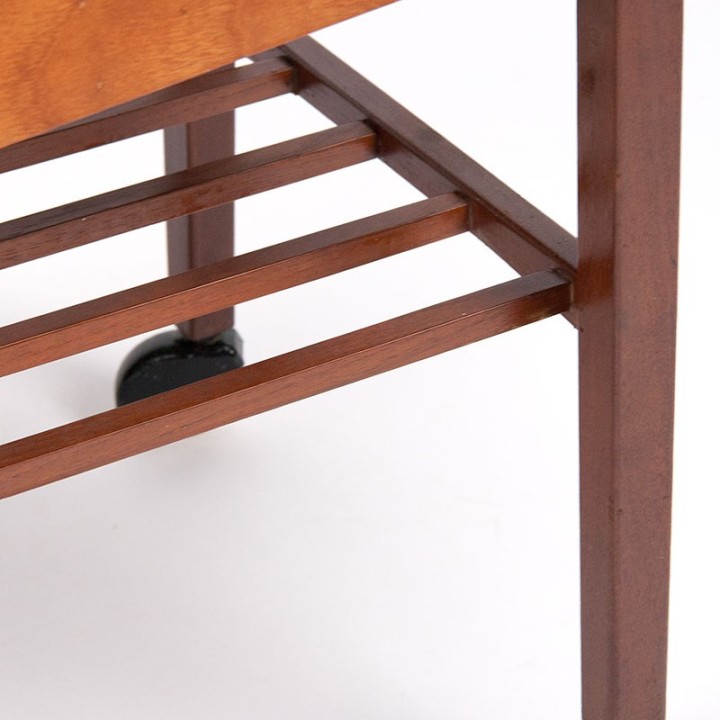 Teakhouten Mid-Century Deense vintage serveerwagen