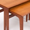 Elongated model Danish vintage design nesting tables