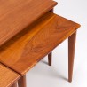 Elongated model Danish vintage design nesting tables