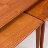 Elongated model Danish vintage design nesting tables