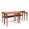 Elongated model Danish vintage design nesting tables