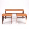 Elongated model Danish vintage design nesting tables