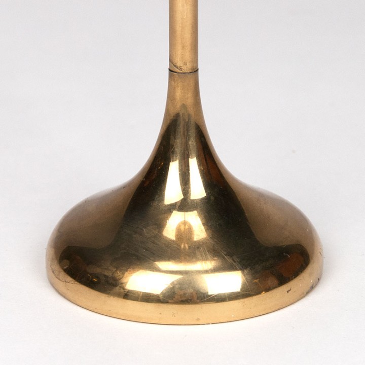 Set of Danish CAWA Mid-Century design candlesticks in brass