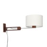 Mid-Century uitschuifbare vintage Wengé wandlamp