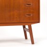 Vintage Deense teakhouten Mid-Century secretaire