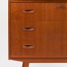 Vintage Deense teakhouten Mid-Century secretaire