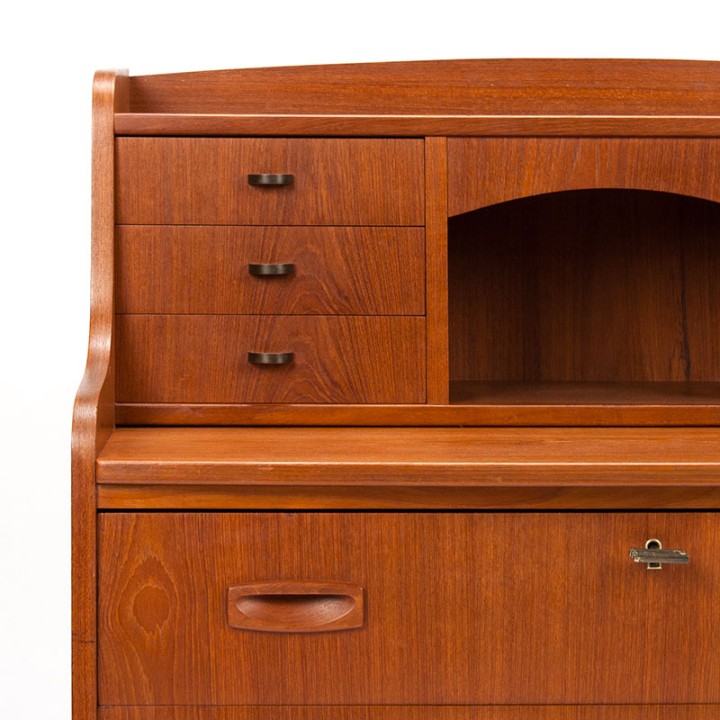 Vintage Danish teak Mid-Century secretary desk