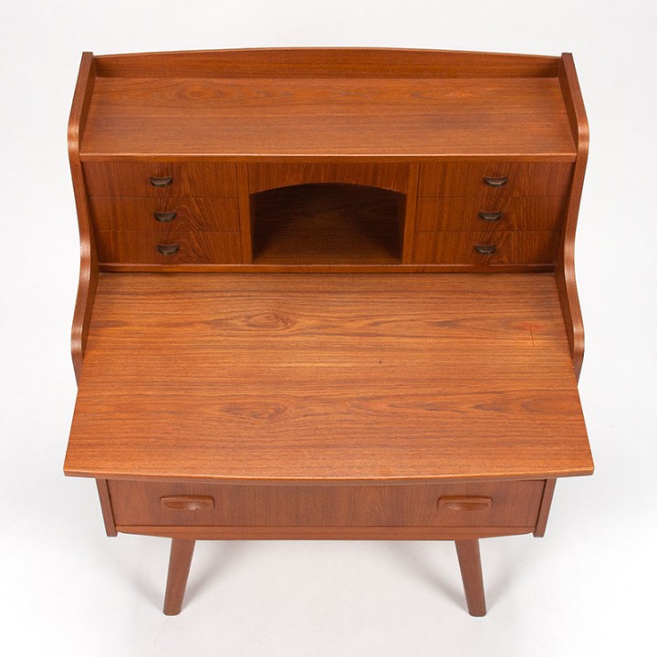Vintage Danish teak Mid-Century secretary desk