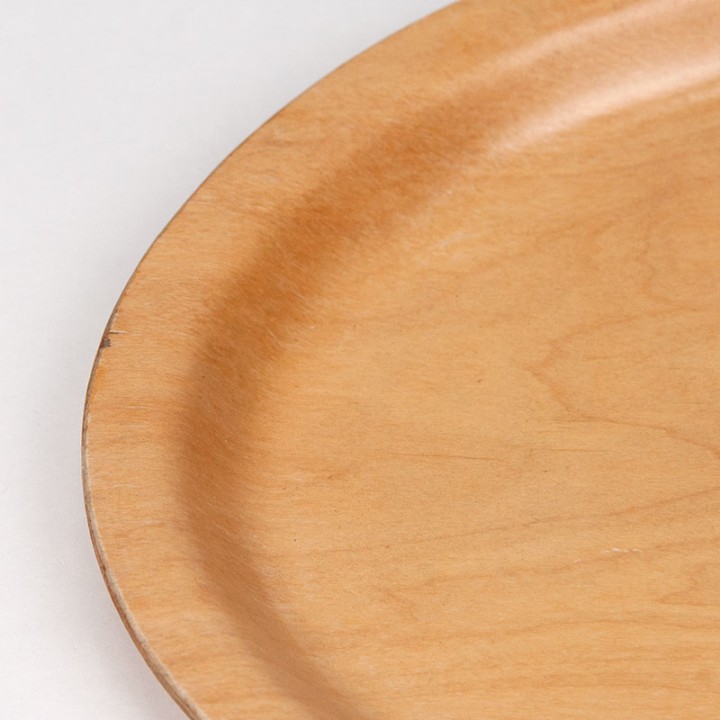 Oval model vintage birch Silva tray
