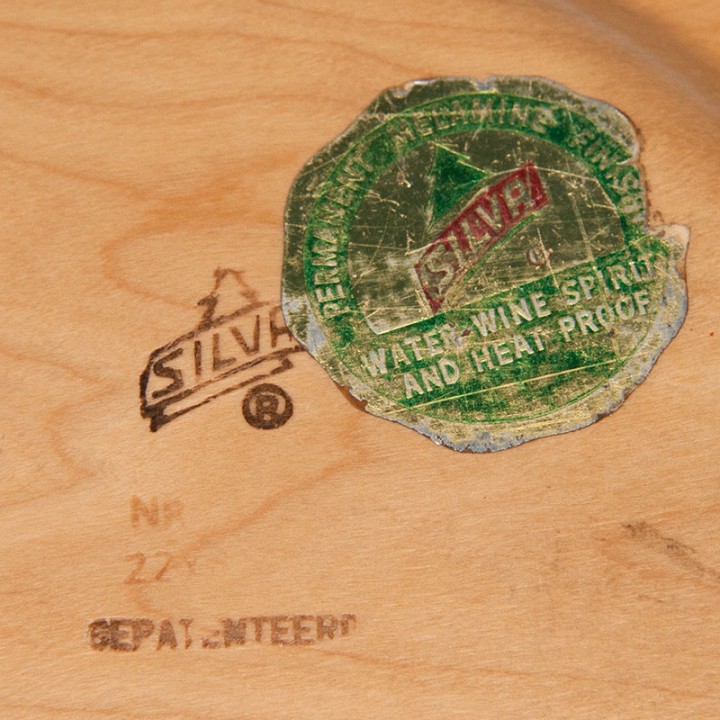 Oval model vintage birch Silva tray