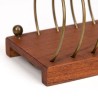 Teak Mid-Century napkin holder with brass detail