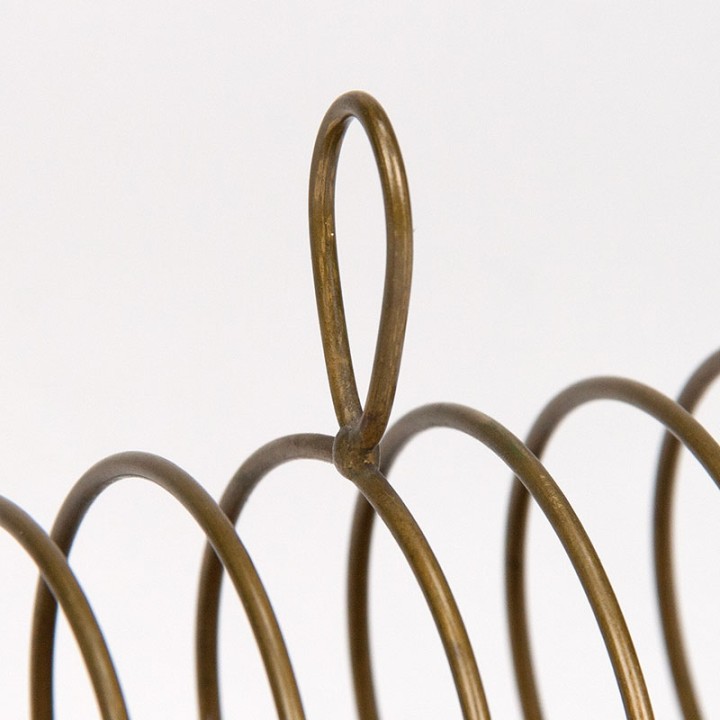 Teak Mid-Century napkin holder with brass detail