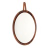 Rosewood Mid-Century round model mirror