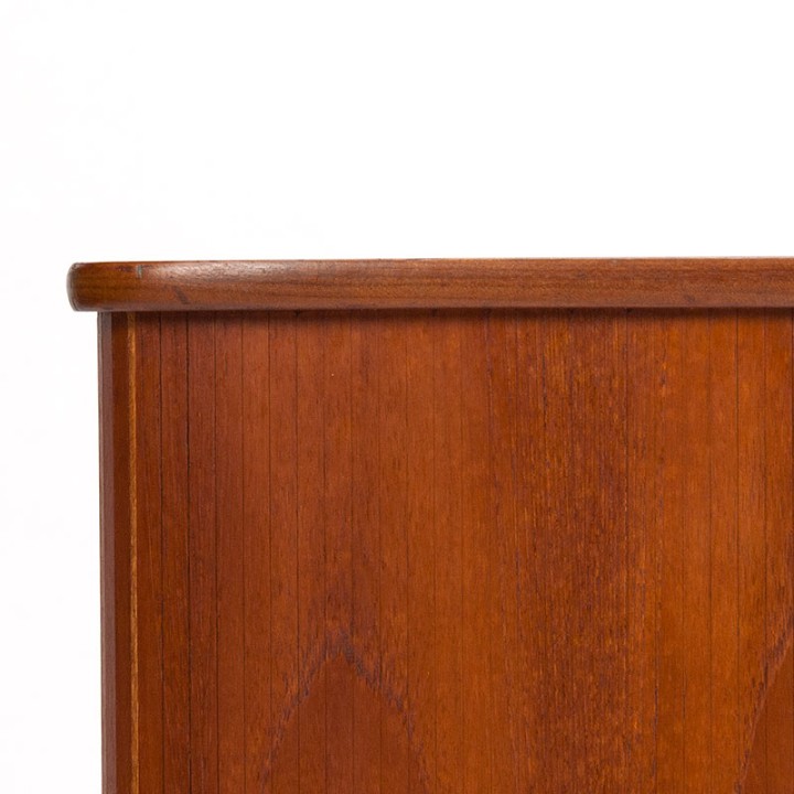 Teak Mid-Century Danish small cabinet with tambour doors