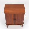 Teak Mid-Century Danish small cabinet with tambour doors