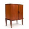 Teak Mid-Century Danish small cabinet with tambour doors