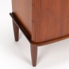 Teak Mid-Century Danish small cabinet with tambour doors