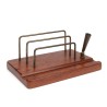 Teak/ messing vintage Scandinavische brief- en pennenhouder