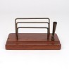 Teak/ messing vintage Scandinavische brief- en pennenhouder